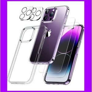 ORNARTO Designed for iPhone 14 Pro Clear Protective Case